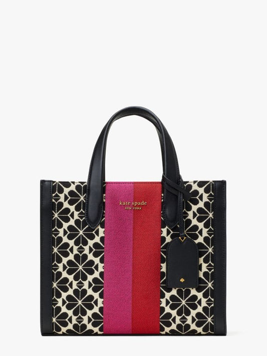 Spade Flower Jacquard Stripe Manhattan Small Tote