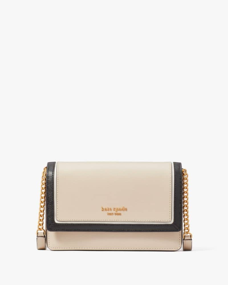 Morgan Colorblocked Flap Chain Wallet