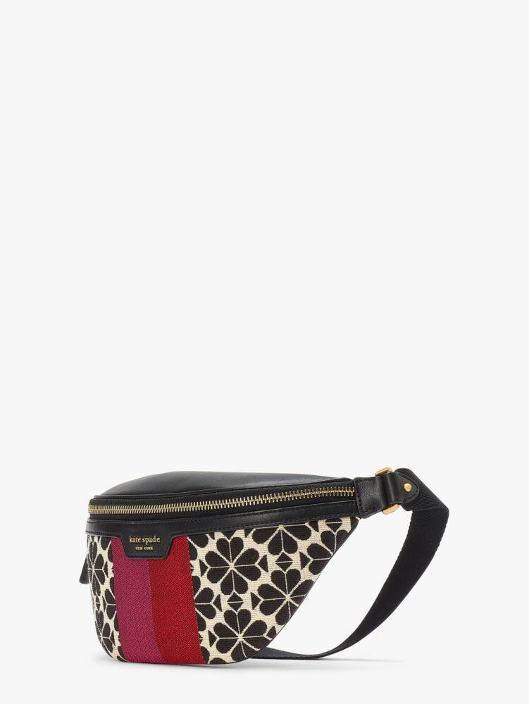 Spade Flower Jacquard Stripe Medium Belt Bag