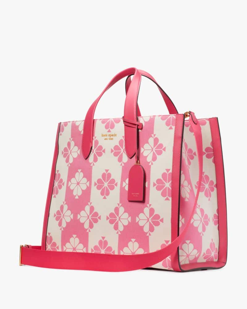 Spade Flower Two-tone Canvas Manhattan Large Tote