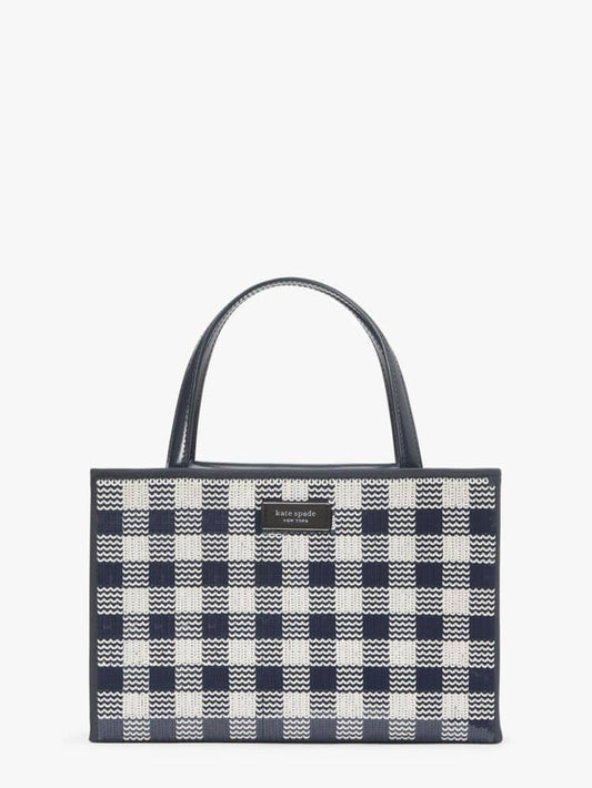 Sam Icon Gingham Sequin Small Tote