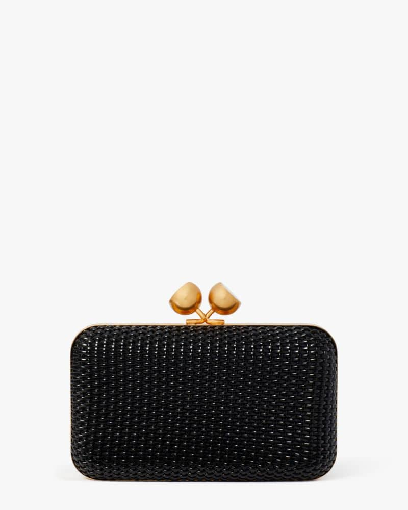 Kisslock Woven Small Clutch