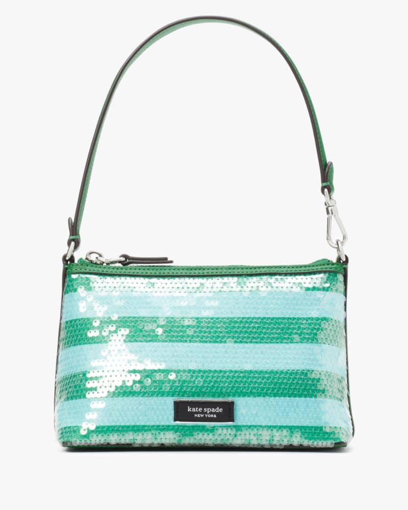 Lulu Seaside Stripe Sequin East West Pochette