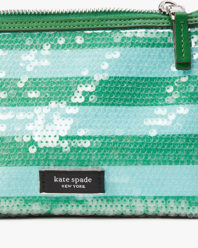 Lulu Seaside Stripe Sequin East West Pochette