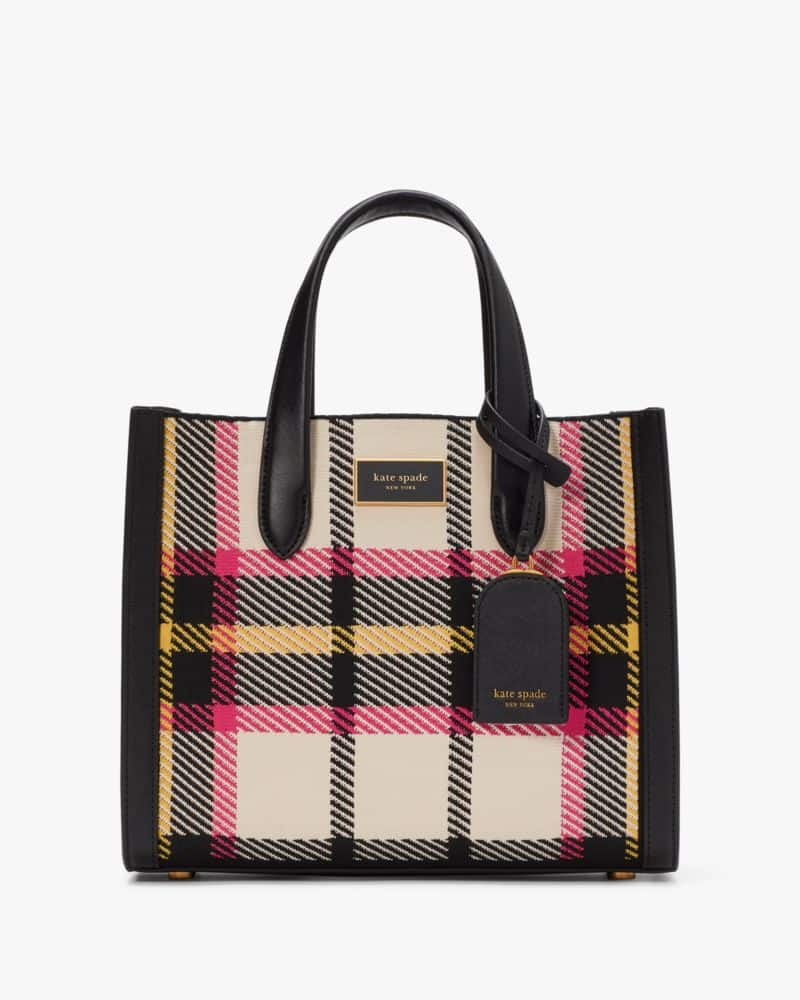 Manhattan Museum Plaid Jacquard Small Tote