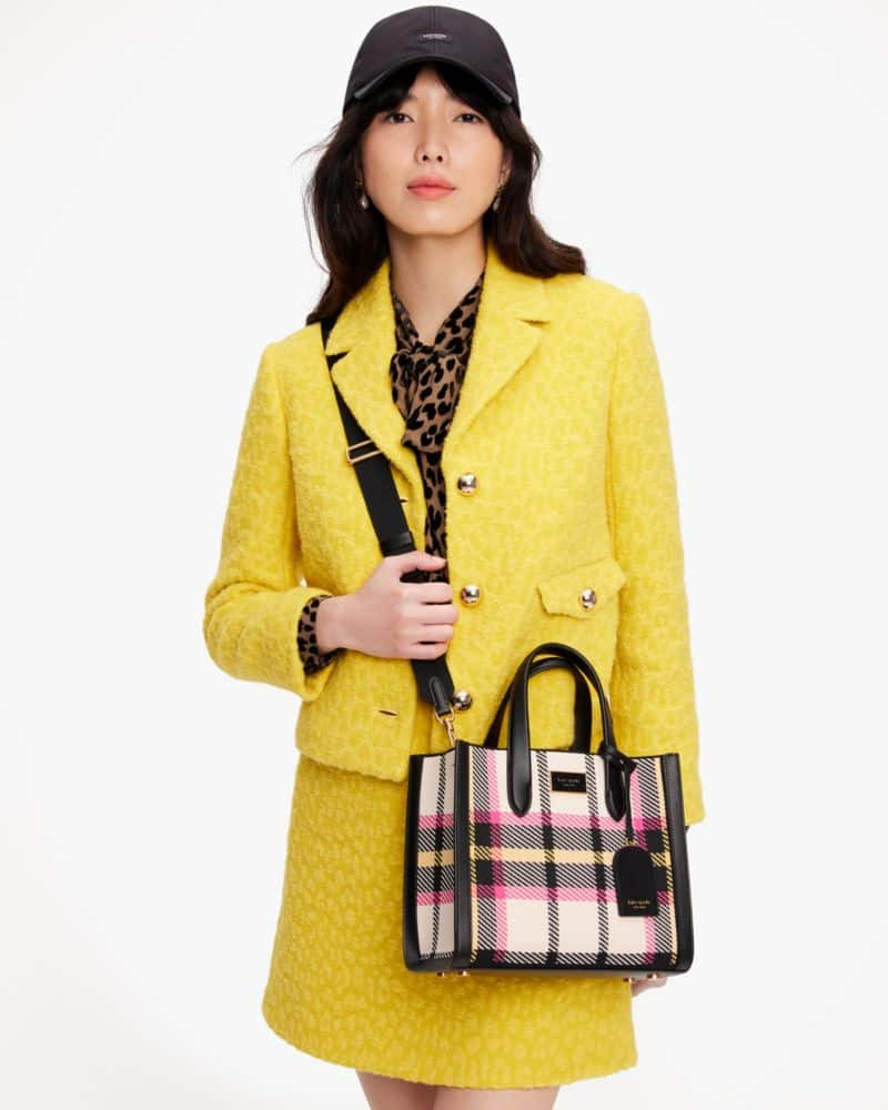 Manhattan Museum Plaid Jacquard Small Tote