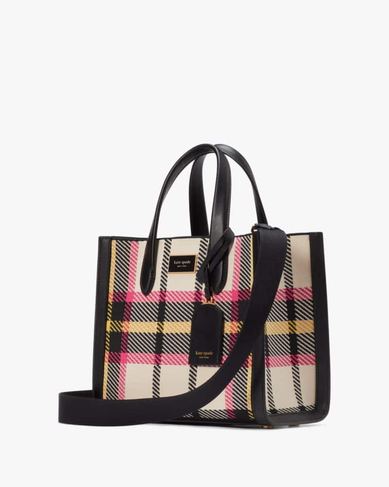 Manhattan Museum Plaid Jacquard Small Tote