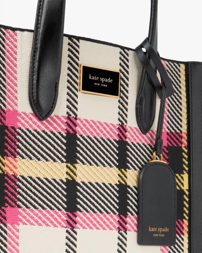 Manhattan Museum Plaid Jacquard Small Tote