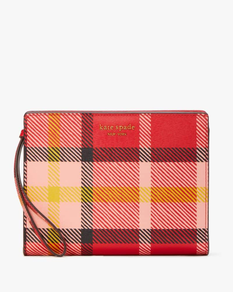 Morgan Museum Plaid Gusseted Wristlet