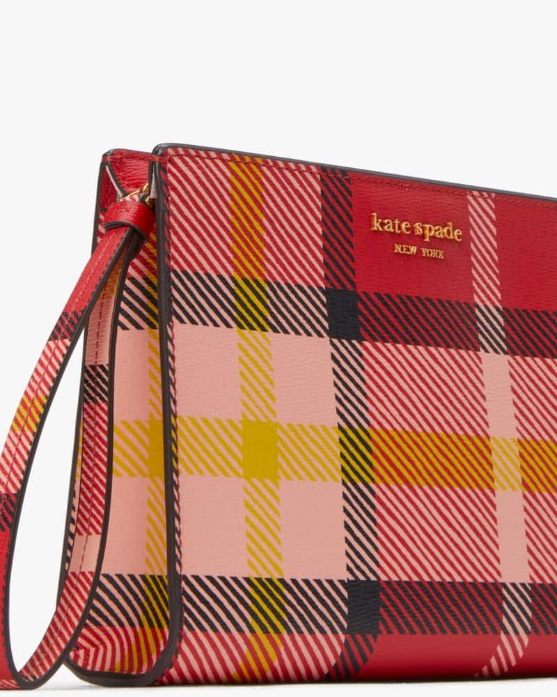 Morgan Museum Plaid Gusseted Wristlet