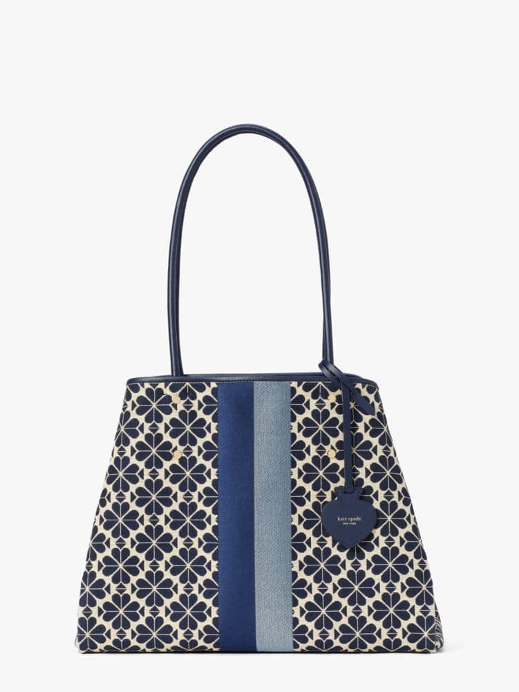 Spade Flower Jacquard Stripe Everything Large Tote