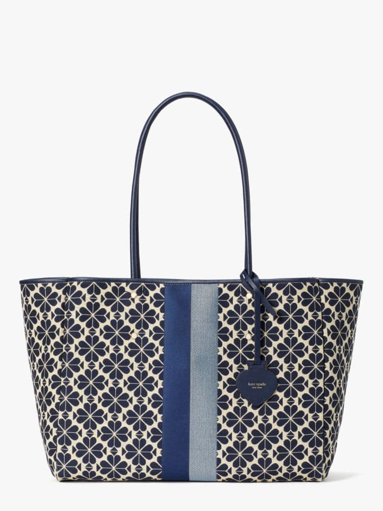 Spade Flower Jacquard Stripe Everything Large Tote