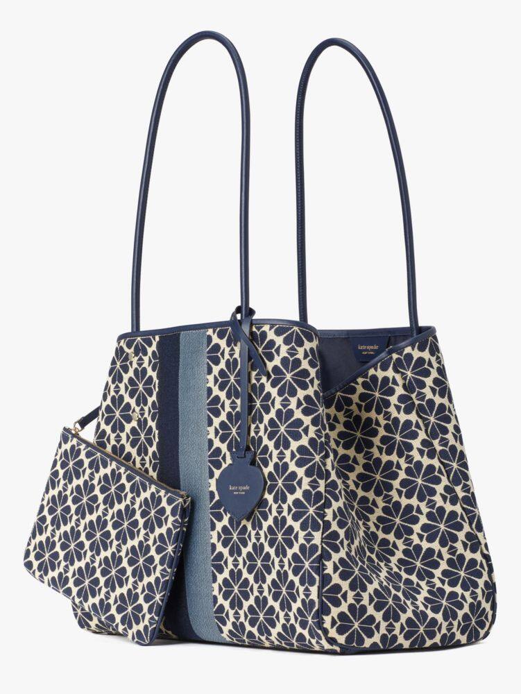 Spade Flower Jacquard Stripe Everything Large Tote