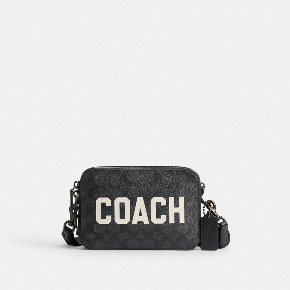 Charter Crossbody 19 In Signature Canvas With Coach Graphic