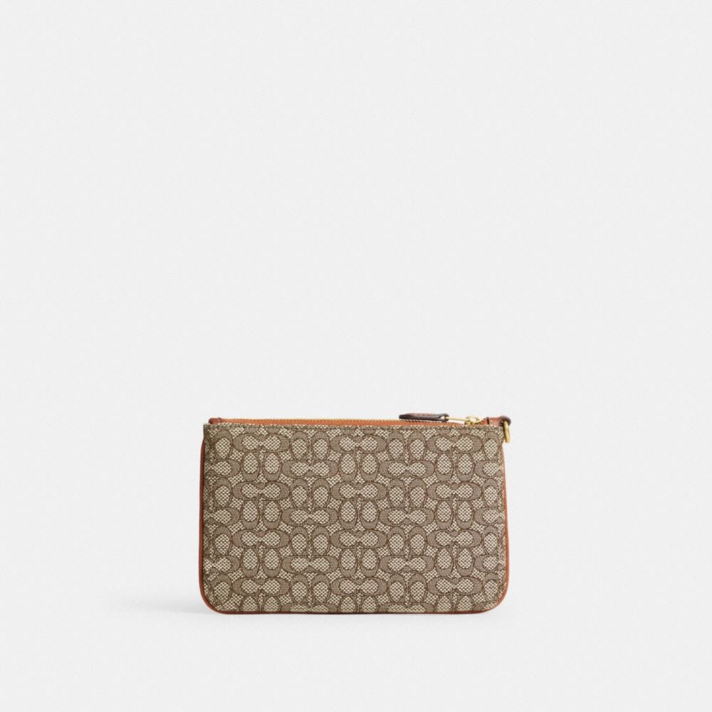 Small Wristlet In Micro Signature Jacquard