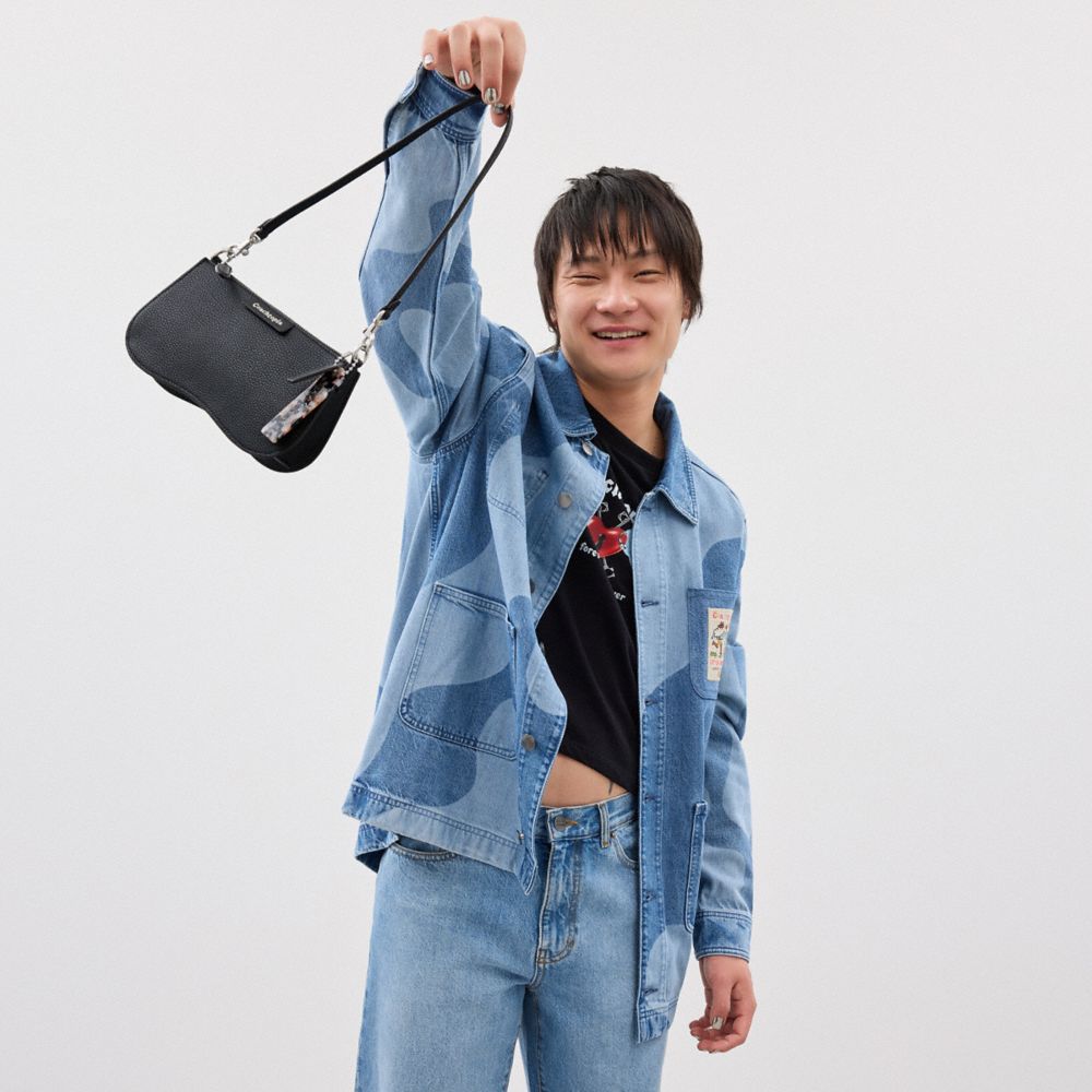 Small Wavy Shoulder Bag In Coachtopia Leather