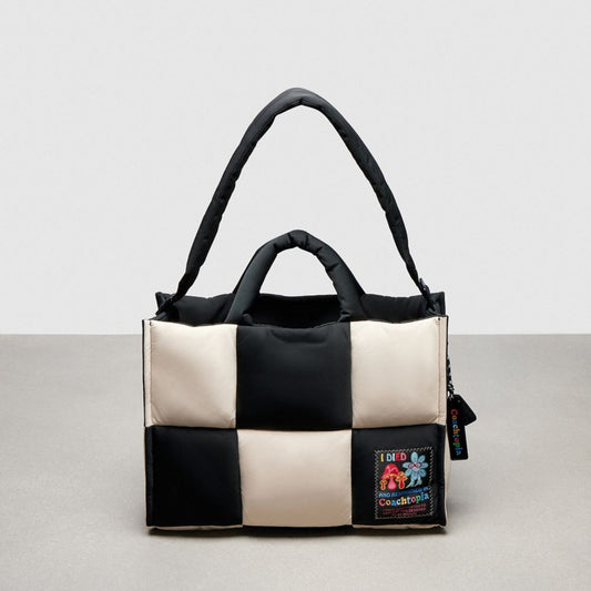 Coachtopia Loop Tote In Recycled Polyester With Checkerboard Quilting