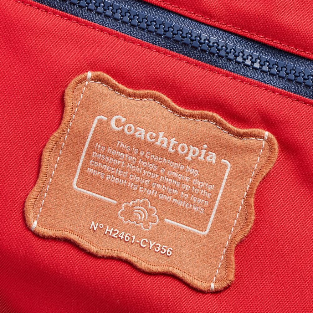 Coachtopia Loop Shoulder Bag In Recycled Polyester With Floral Appliqué