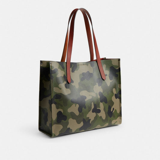 Relay Tote Bag With Camo Print And Coach Graphic