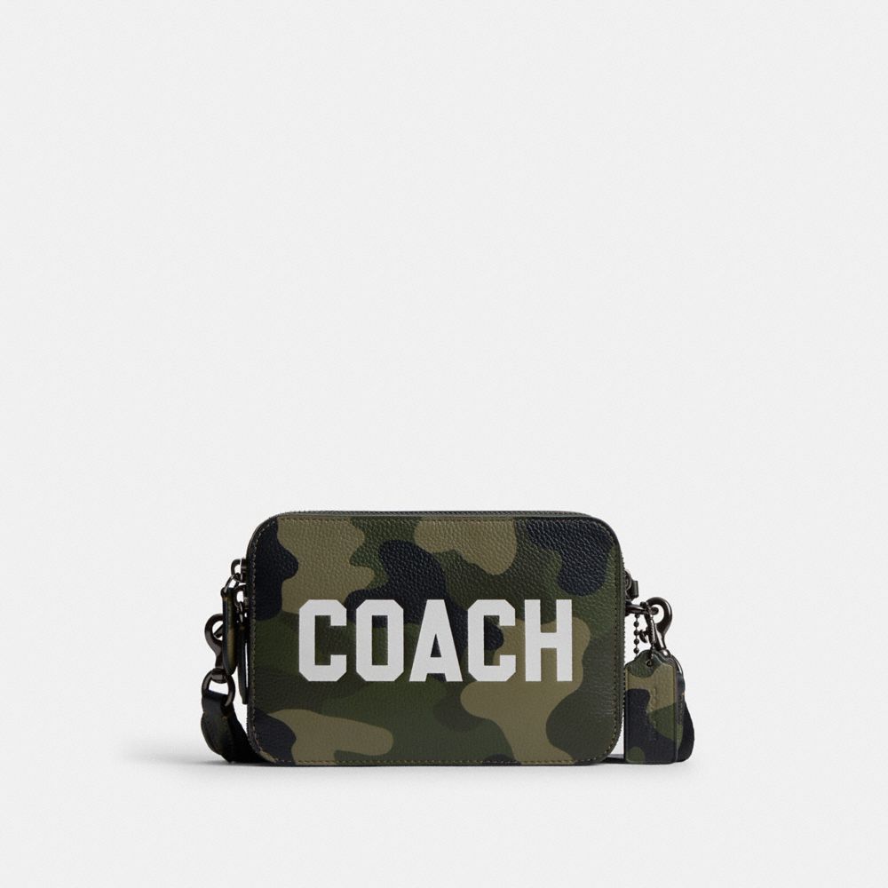 Charter Crossbody 19 With Camo Print And Coach Graphic