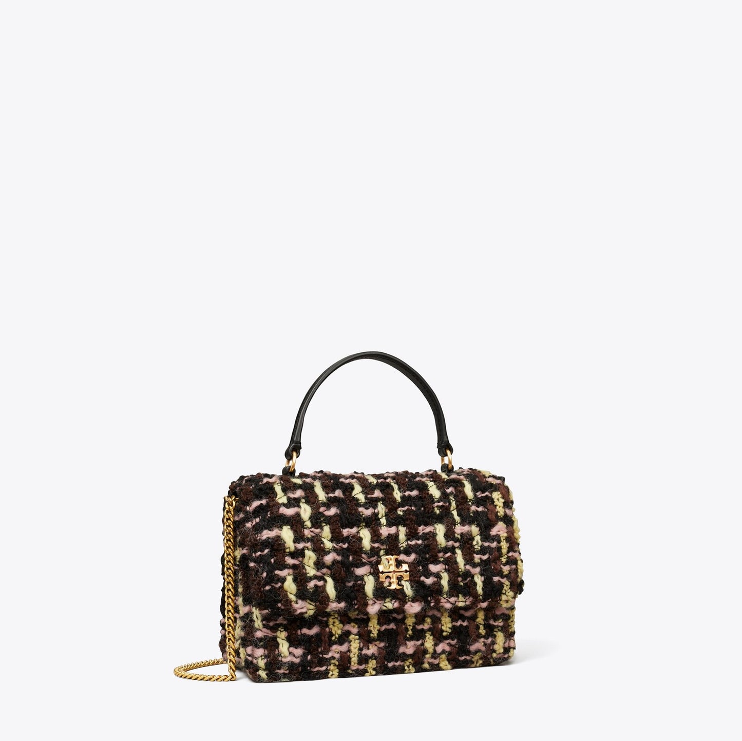 Mini Kira Tweed Top Handle Chain Wallet