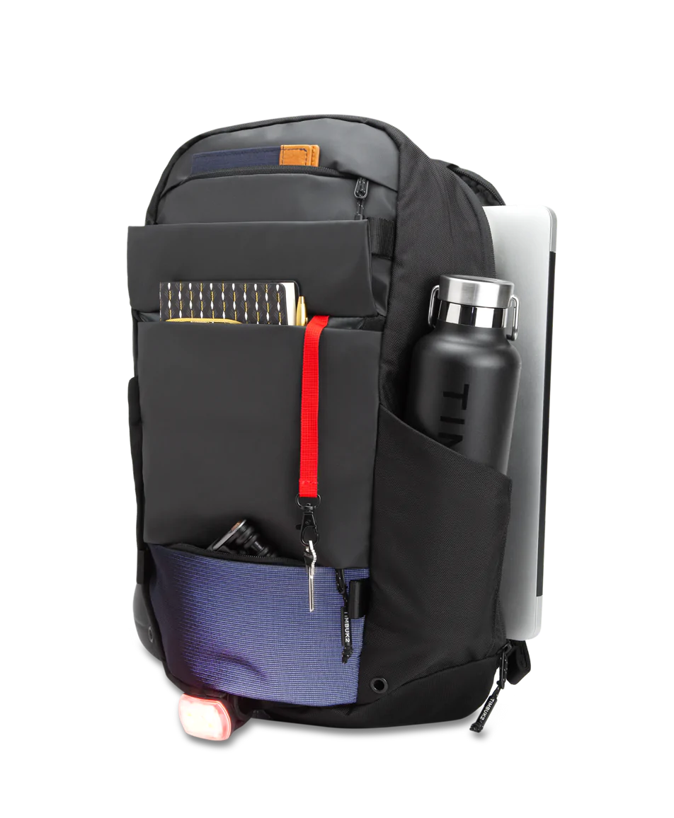 Waterproof laptop backpack with water bottle holder for work and travel cyclist commute