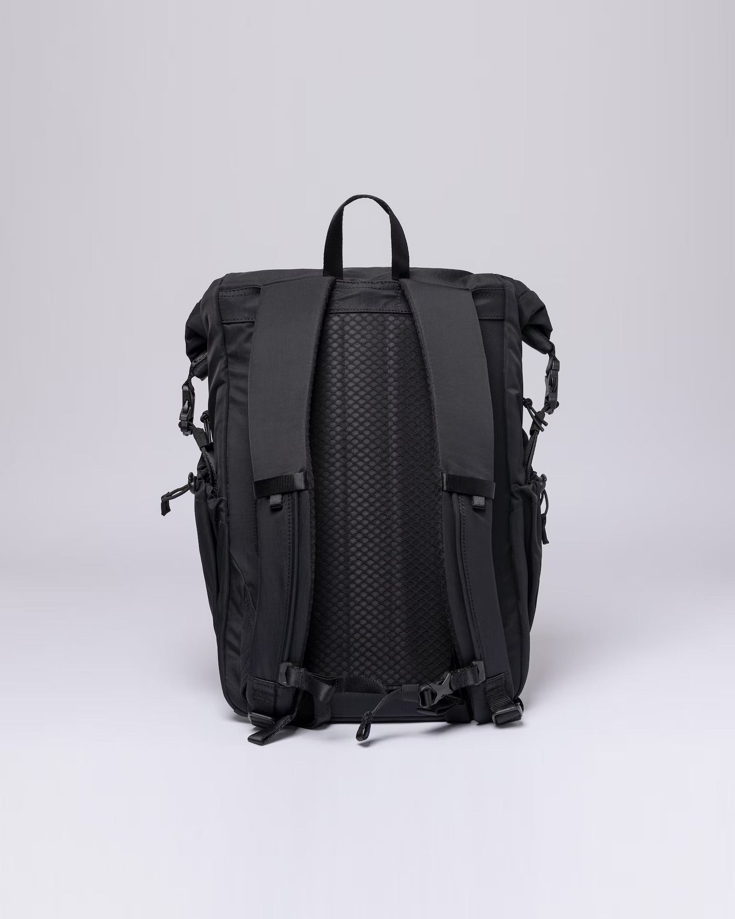 Expandable roll top backpack for laptop work and travel