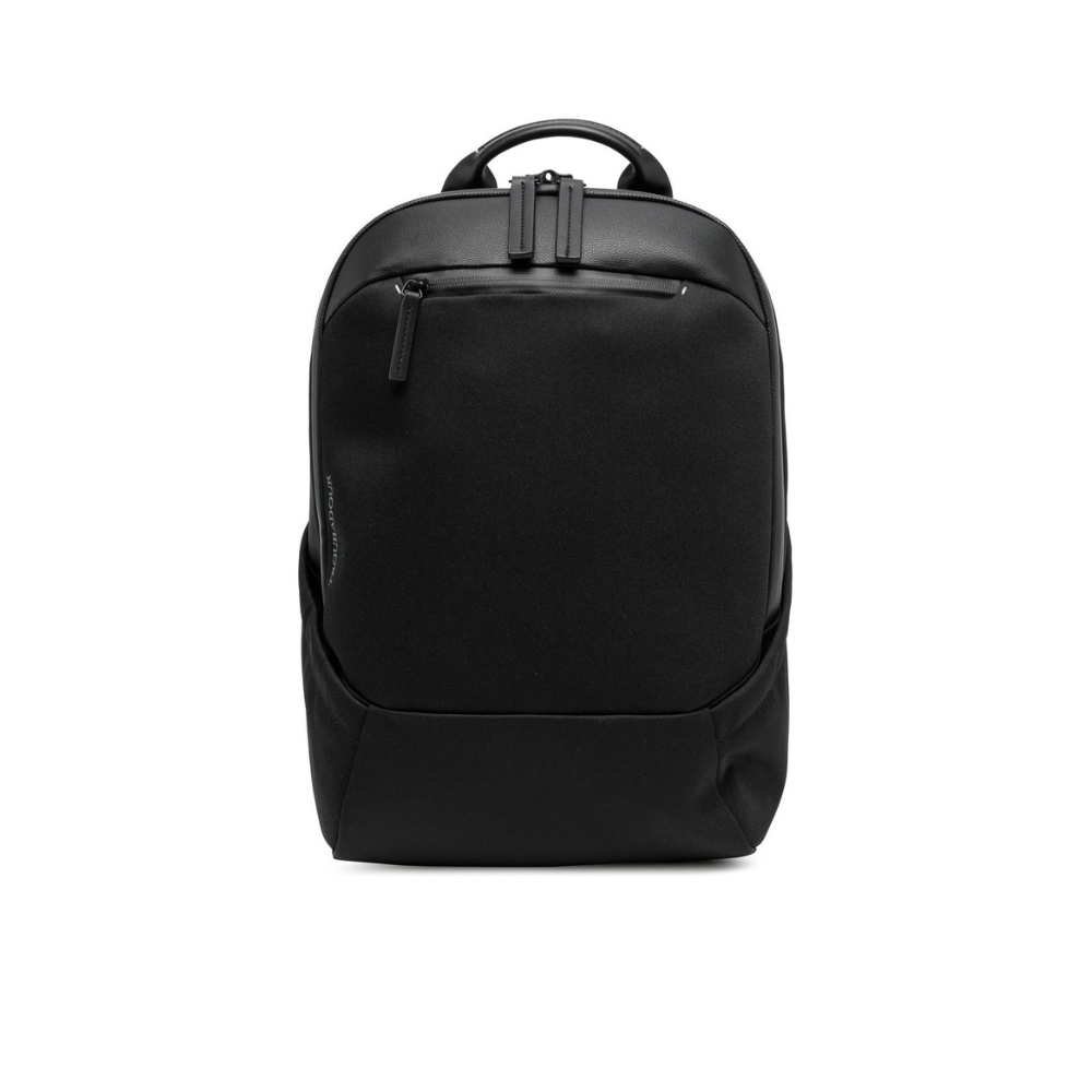 Minimalist professional backpack with leather for business travel