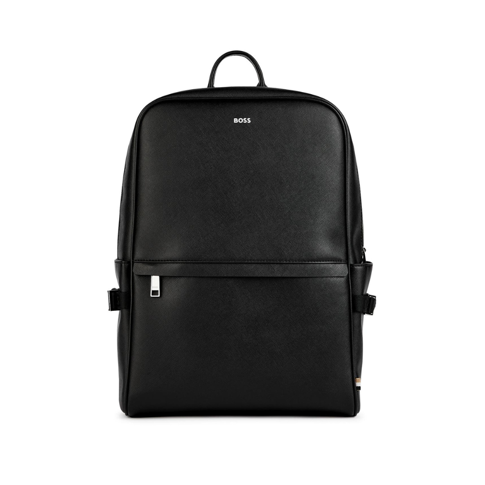 Simple leather backpack for men