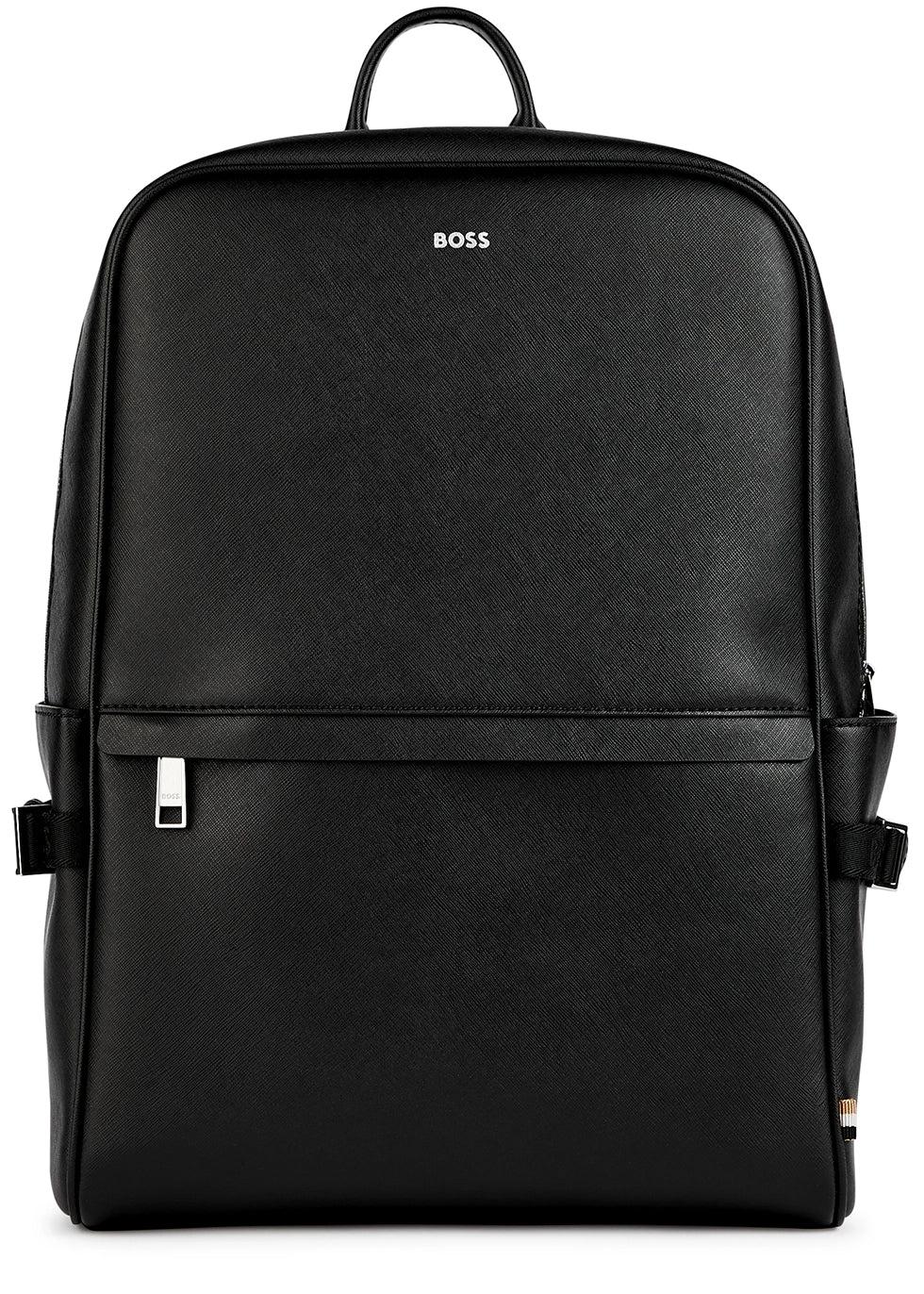 Simple leather backpack for men