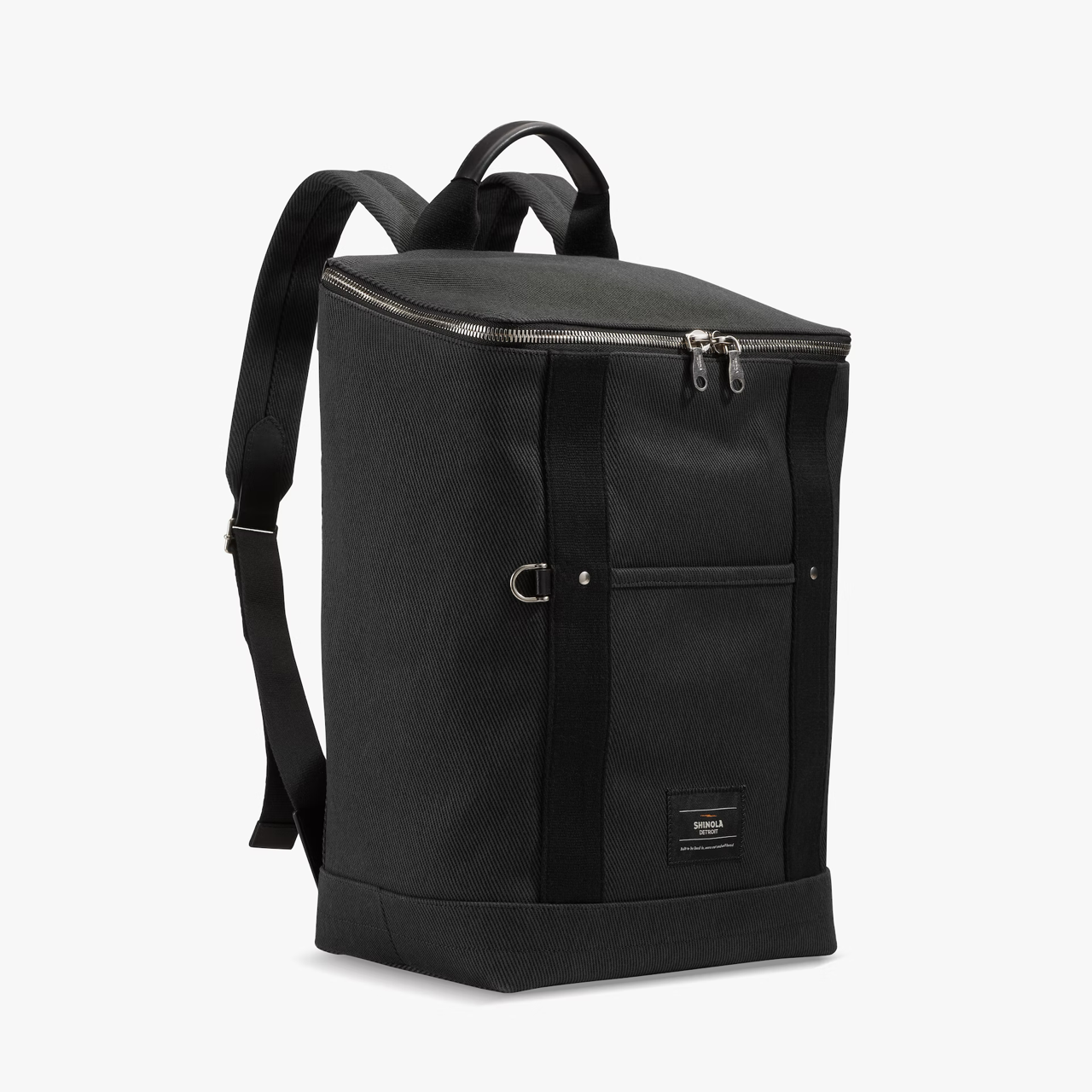 Canvas laptop backpack for work and travel that stands up