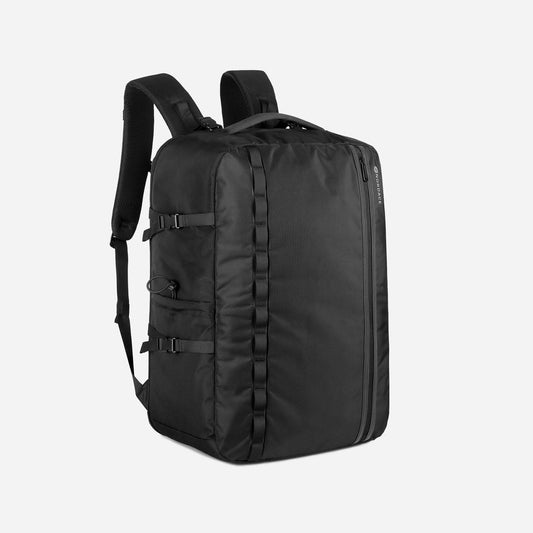 Convertible expandable laptop backpack for business travel bike lock